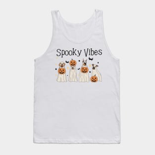 Halloween Ghost Dog Funny Tank Top